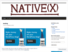 Tablet Screenshot of nativex.wordpress.com