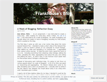 Tablet Screenshot of frankhouse.wordpress.com