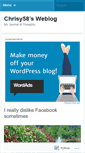 Mobile Screenshot of chrisy58.wordpress.com