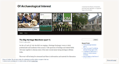 Desktop Screenshot of ofarchaeologicalinterest.wordpress.com