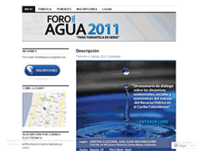 Tablet Screenshot of forodelagua2011.wordpress.com