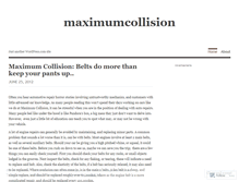 Tablet Screenshot of maximumcollision.wordpress.com