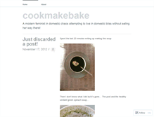Tablet Screenshot of cookmakebake.wordpress.com