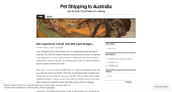 Desktop Screenshot of petshipping.wordpress.com