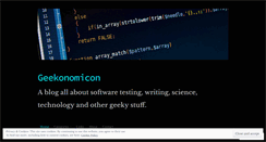 Desktop Screenshot of geekonomicon.wordpress.com