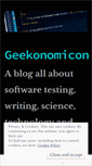 Mobile Screenshot of geekonomicon.wordpress.com