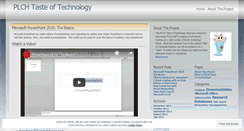 Desktop Screenshot of plchtasteoftechnology.wordpress.com