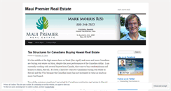 Desktop Screenshot of mauipremierrealestate.wordpress.com