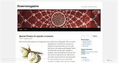 Desktop Screenshot of flowersmagazine.wordpress.com