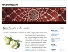 Tablet Screenshot of flowersmagazine.wordpress.com