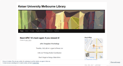 Desktop Screenshot of keiserlib.wordpress.com