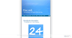 Desktop Screenshot of fineord.wordpress.com