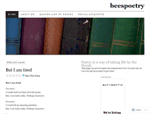 Tablet Screenshot of beespoetry.wordpress.com