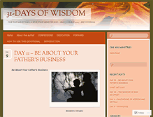 Tablet Screenshot of 31daysofwisdom.wordpress.com