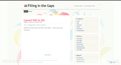 Desktop Screenshot of fillinginthegaps.wordpress.com