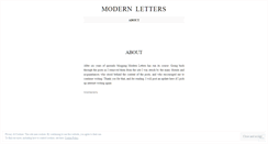 Desktop Screenshot of modernletters.wordpress.com