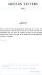 Mobile Screenshot of modernletters.wordpress.com