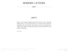 Tablet Screenshot of modernletters.wordpress.com