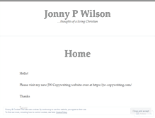 Tablet Screenshot of jonnypwilson.wordpress.com