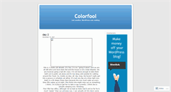 Desktop Screenshot of colorfool.wordpress.com