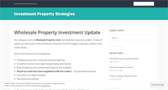 Desktop Screenshot of investmentpropertystrategy.wordpress.com