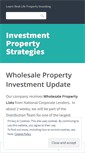 Mobile Screenshot of investmentpropertystrategy.wordpress.com