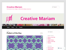 Tablet Screenshot of creativemariam.wordpress.com