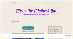 Desktop Screenshot of lifeontheclothesline.wordpress.com