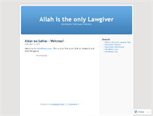 Tablet Screenshot of allahistheonlylawgiver.wordpress.com