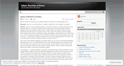 Desktop Screenshot of doctrineofpeace.wordpress.com