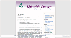 Desktop Screenshot of lifewithcancer.wordpress.com