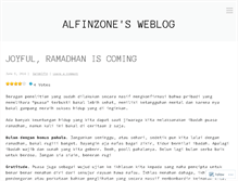 Tablet Screenshot of alfinzone.wordpress.com