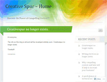 Tablet Screenshot of creativespur.wordpress.com