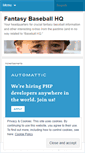 Mobile Screenshot of fantasybaseballhq.wordpress.com