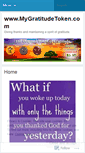 Mobile Screenshot of gratitudetoken.wordpress.com