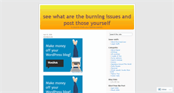 Desktop Screenshot of burningissues.wordpress.com