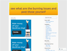 Tablet Screenshot of burningissues.wordpress.com
