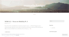 Desktop Screenshot of manuelschnitger.wordpress.com