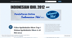 Desktop Screenshot of indonesianidol2012.wordpress.com