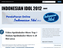 Tablet Screenshot of indonesianidol2012.wordpress.com