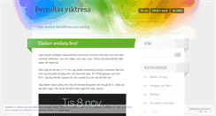 Desktop Screenshot of pernillasviktresa.wordpress.com