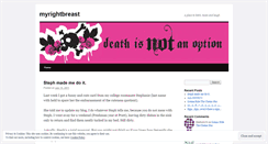 Desktop Screenshot of myrightbreast.wordpress.com