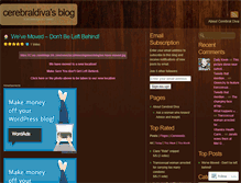 Tablet Screenshot of cerebraldiva.wordpress.com