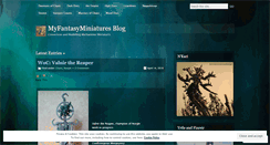 Desktop Screenshot of myfantasyminiatures.wordpress.com