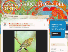 Tablet Screenshot of canaricultoresdelnorte.wordpress.com