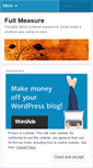 Mobile Screenshot of fullmeasure.wordpress.com