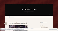 Desktop Screenshot of meinrasierertest.wordpress.com