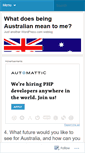 Mobile Screenshot of beingaustralian.wordpress.com