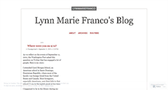 Desktop Screenshot of lynnmariefranco.wordpress.com