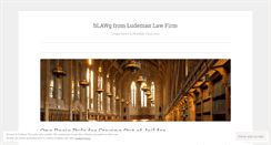 Desktop Screenshot of ludemanlaw.wordpress.com